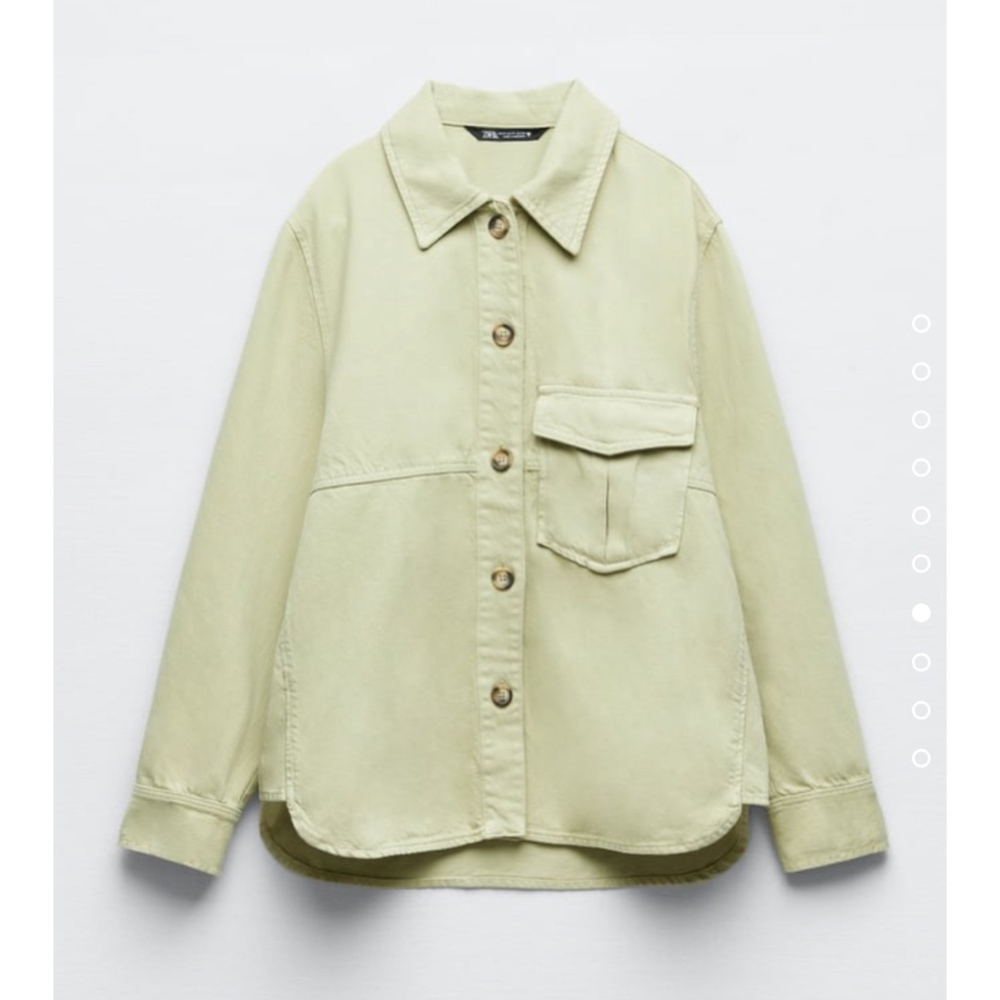 zara brand new sage green jacket